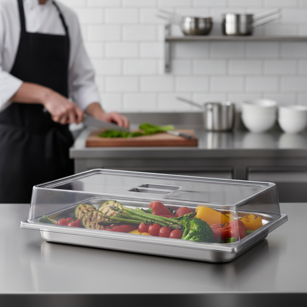 Polycarbonate Gastronorm Platter Cover 1/1 for Food Protection