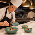 Super Vitrified Porcelain Shallow Bowls 7oz for Modern Dining