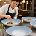 Deep Coupe Plates 255mm Blue Porcelain for Dining (Pack of 12)