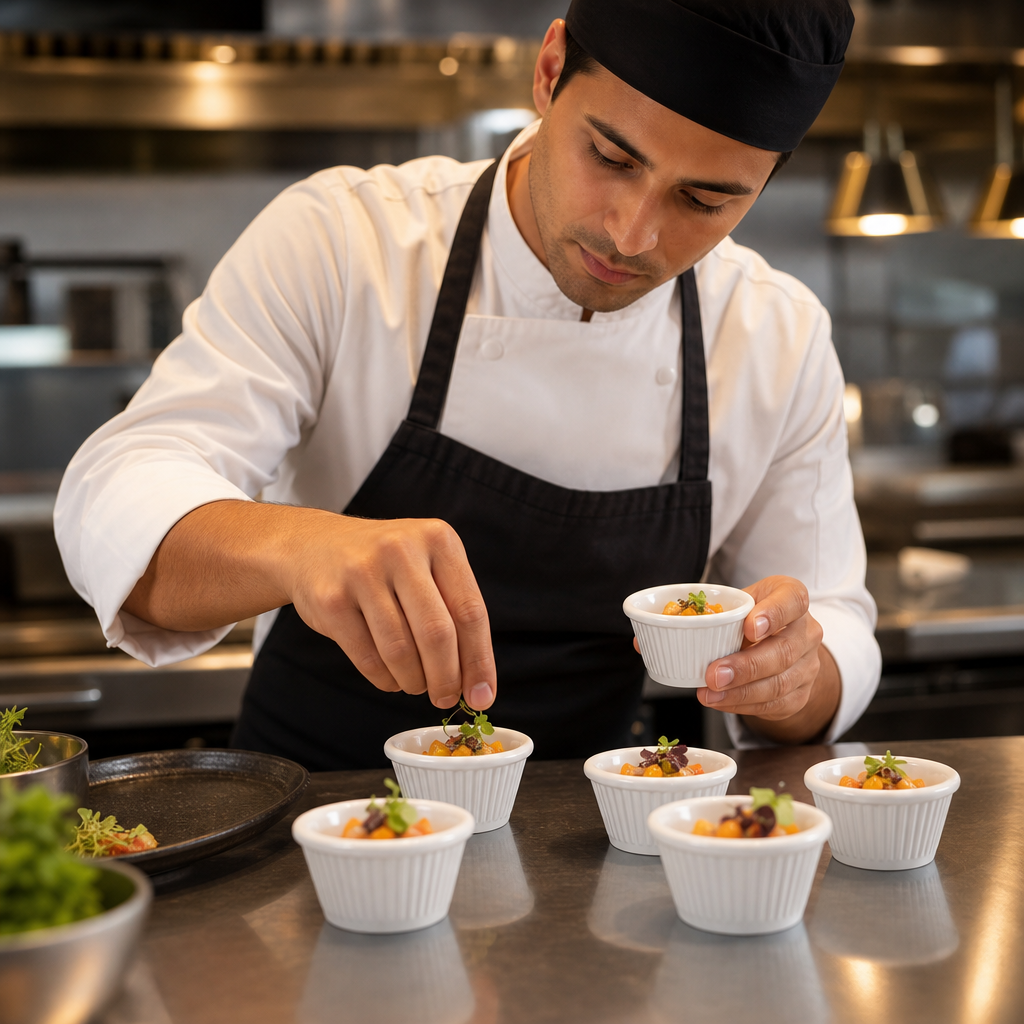 Fluted Ramekins 30ml Melamine for Food Service (Pack of 12)