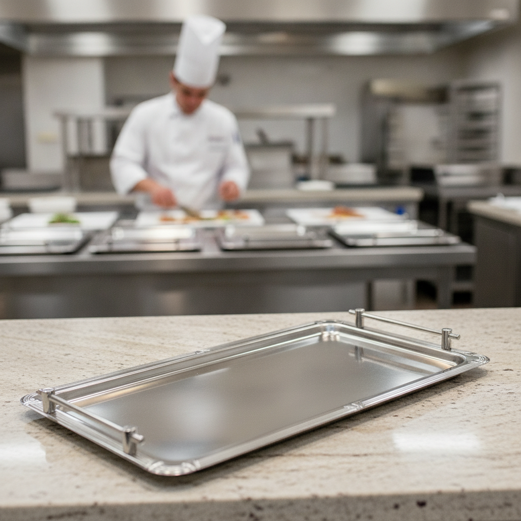 Stainless Steel Rectangular Stacking Buffet Tray 1/1 GN for Catering & Hospitality