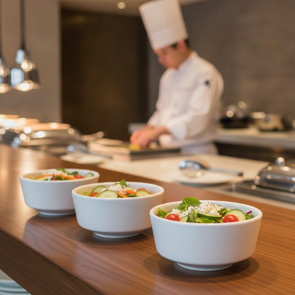 Melamine Round Bowl 450ml for Buffet Displays