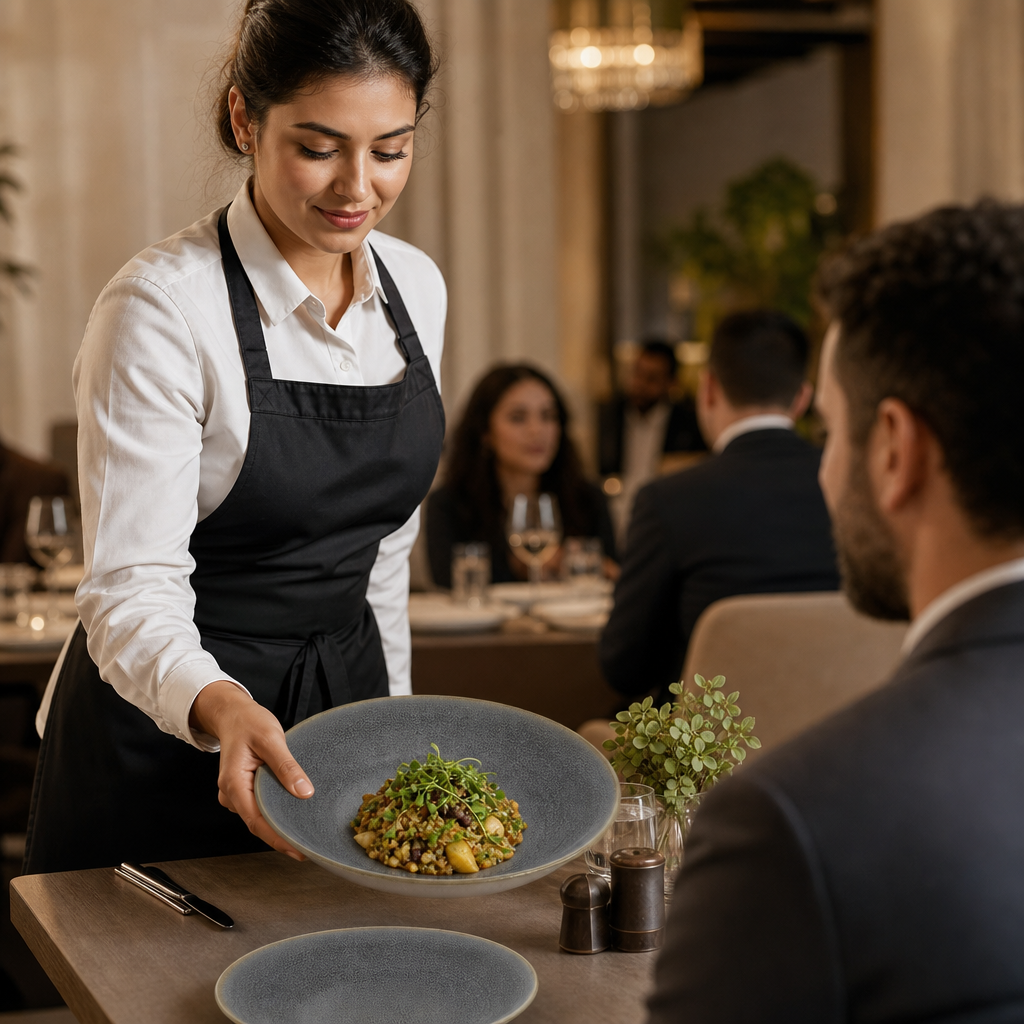 Deep Plates 293mm Vitrified Stoneware for Dining (Pack of 4)