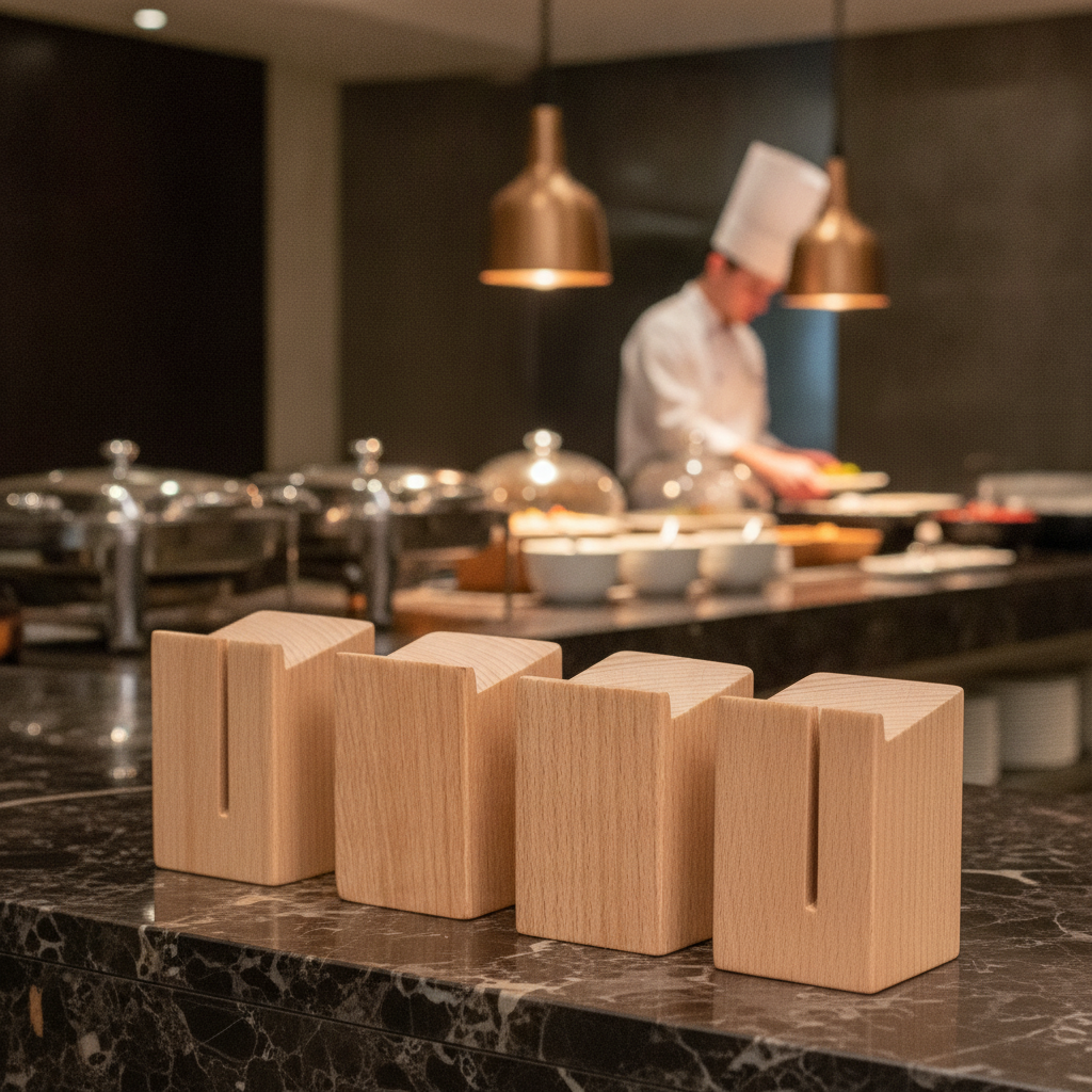 Beech Wood Height Adjusters 60mm for Custom Buffet Displays (Pack of 4)