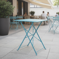 Steel Square Pavement Table 600mm for Indoor & Outdoor Use