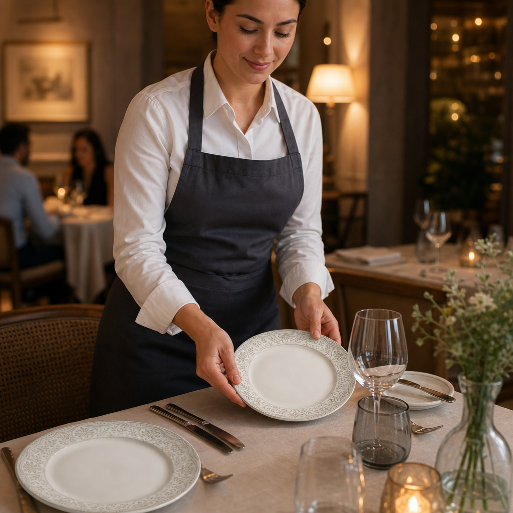Plates 202.5mm Vitrified Ceramic for Hospitality Use (Pack of 12)