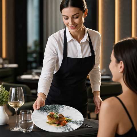 Coupe Plates 273mm Vitrified Ceramic Smoke Black for Catering