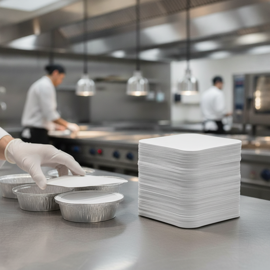 Paper & Foil Recyclable Lids for 100ml Foil Containers (Pack of 200)