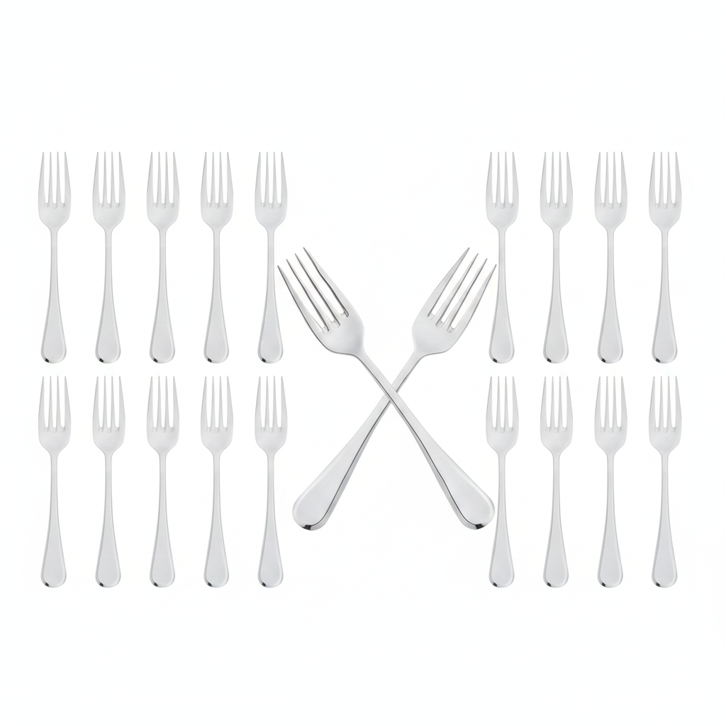 Stainless Steel Cake Forks for Dining & Events (Pack of 12)