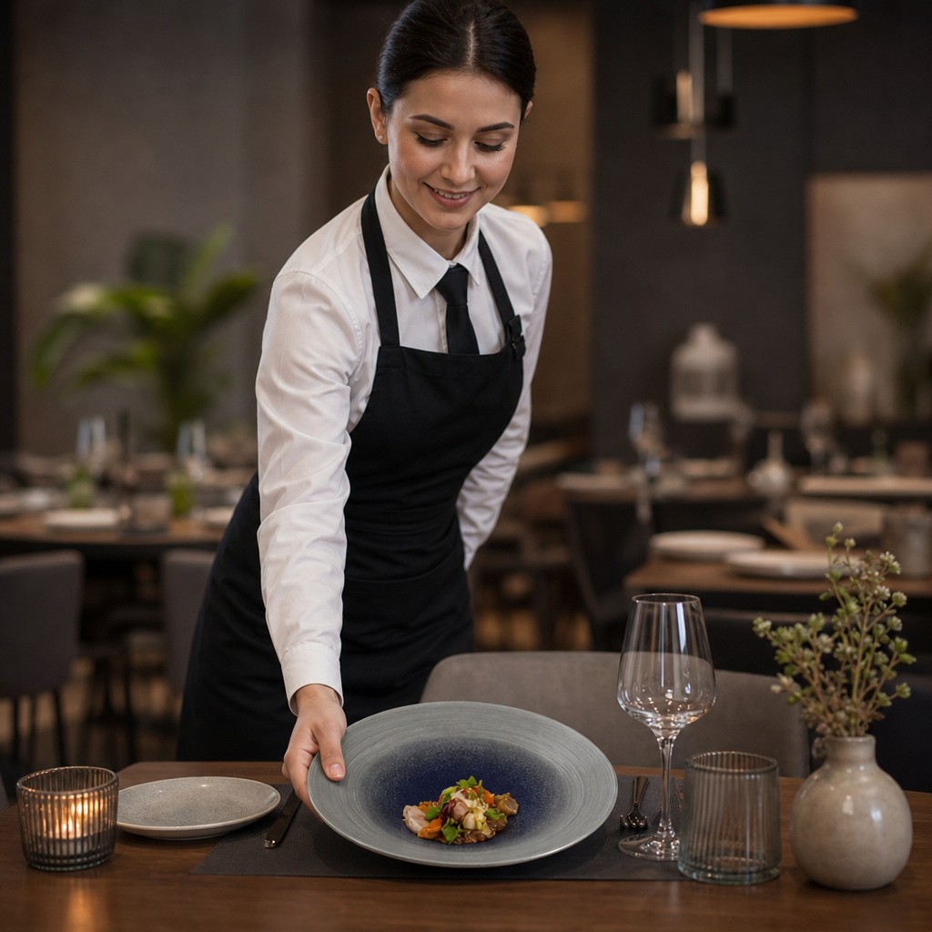 Deep Coupe Plates Grey Vitrified Porcelain for Dining (Pack of 12)