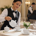 White Alumina Vitrified Ceramic Teapots 852ml for Table Service (Pack of 6)