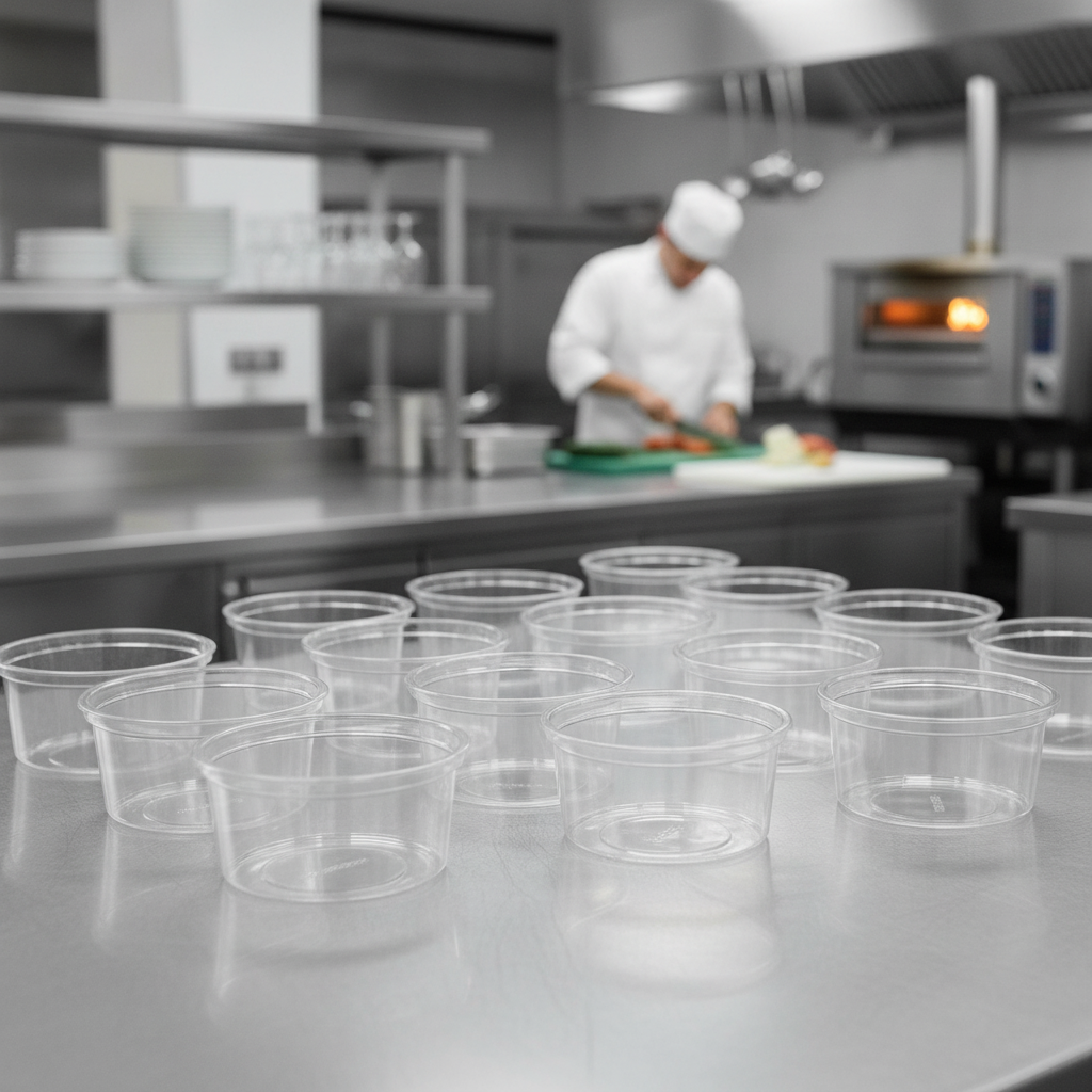 Clear rPET Deli Pots 250ml for Takeaway Services (Pack of 1300)