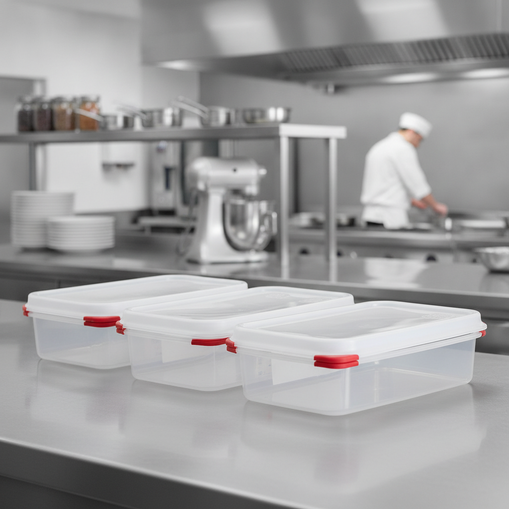 Polypropylene 1.8L Gastronorm Food Containers for Professional Kitchens (Pack of 4)