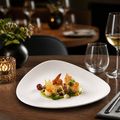 Triangular Plates 260mm White Porcelain for Elegant Food Presentation (Pack of 12)