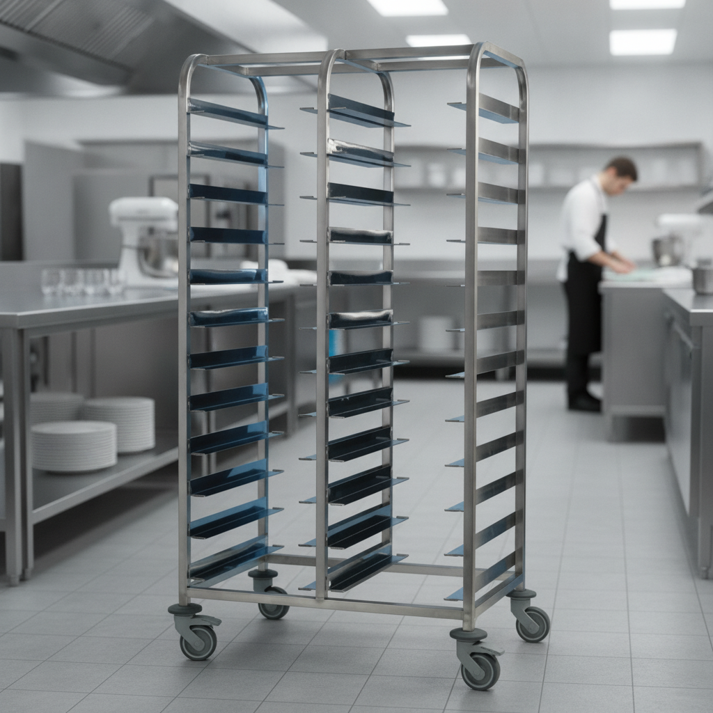 Stainless Steel Clearing Trolley for Commercial Use