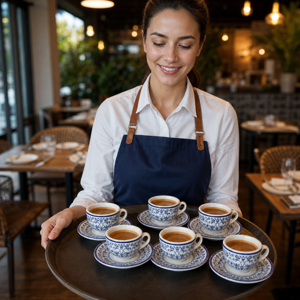 Espresso Saucers 115mm Vitrified Stoneware for Use (Pack of 12)