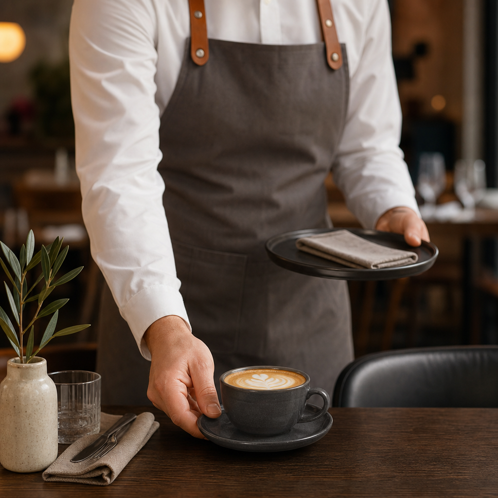 Saucers 120mm Grey Vitrified Stoneware for Restaurants (Pack of 24)
