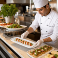 Rectangular Trays 368x177mm White Melamine for Buffet Presentations (Pack of 6)