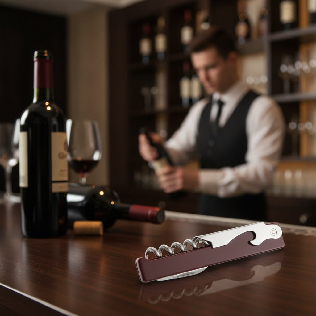 Stainless Steel Waiter's Friend Corkscrew for Efficient Service