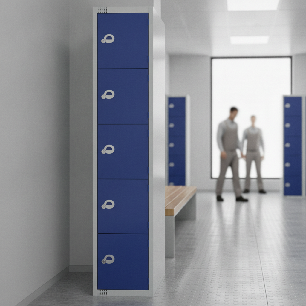 Powder Coated Steel Blue Lockers for Secure Storage