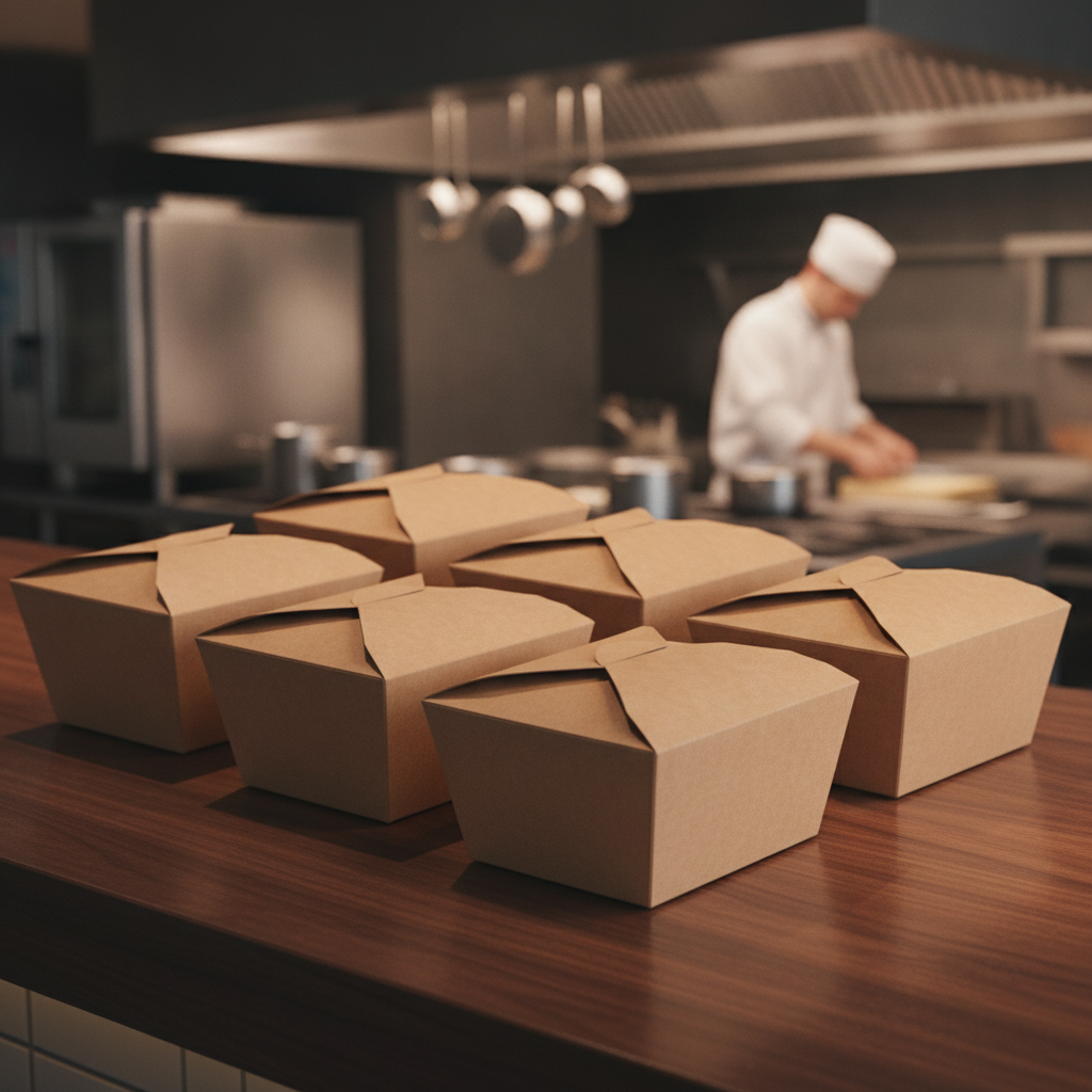 Cardboard Compostable Food Cartons 600ml for Festivals & Catering (Pack of 400)