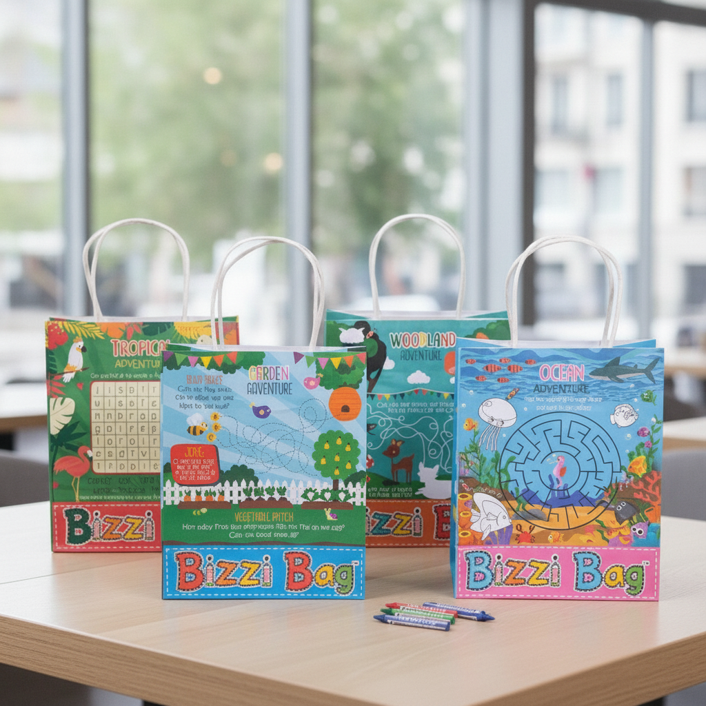 Kraft Paper Takeaway Meal Bags for Kids Dining (Pack of 200)