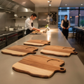 Wood Natural Hardwood Square Paddle Boards 270x350mm for Catering (Pack of 4)