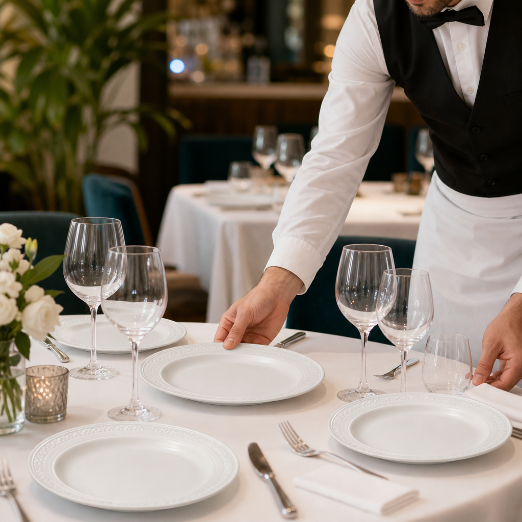 Accent Plates 202.5mm Vitrified Ceramic for Elegant Dining Occasions (Pack of 12)