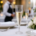 Clear Polypropylene Champagne Flutes 135ml for Celebrations (Pack of 150)