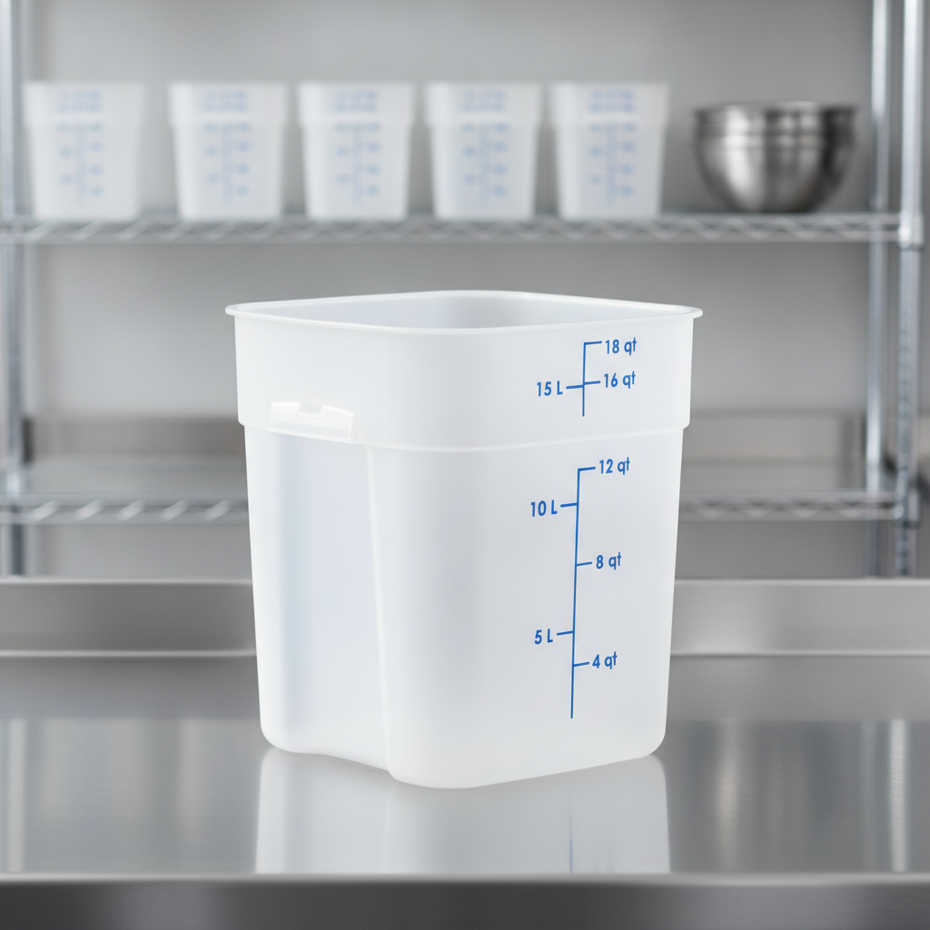 Polypropylene CamSquare Container 17.2L for Commercial Kitchens