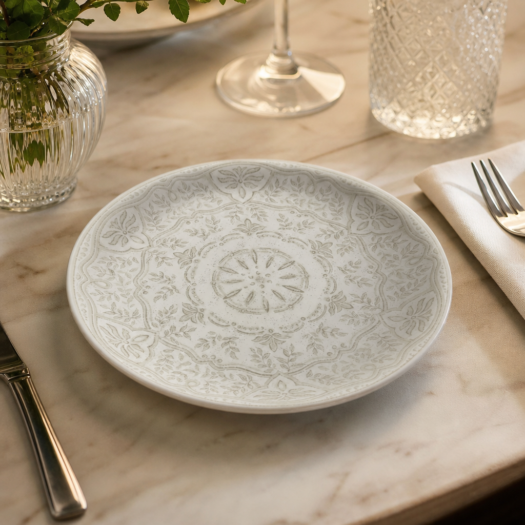 Coupe Plates 202.5mm Vitrified Ceramic for Hospitality Use (Pack of 12)