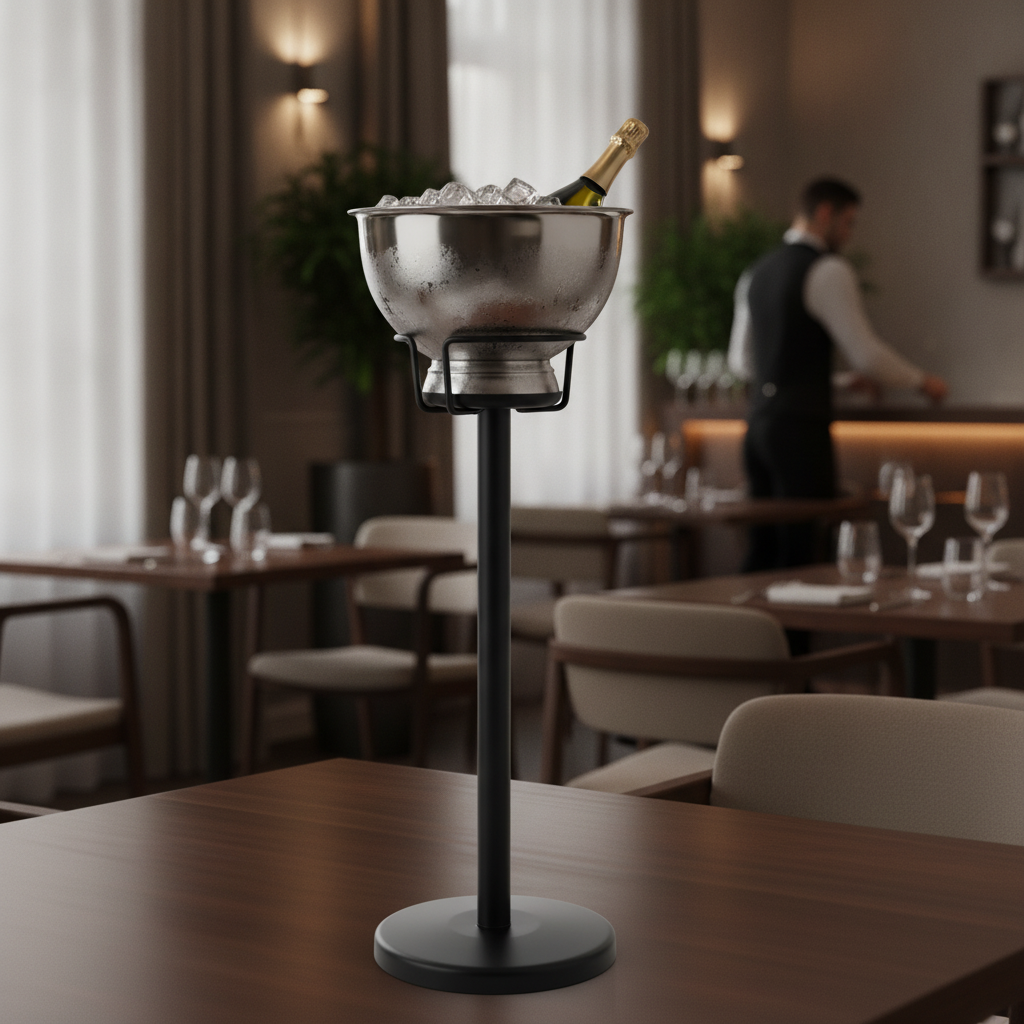 Aluminium Wine and Champagne Bowl Stand 715mm for Dining Tables