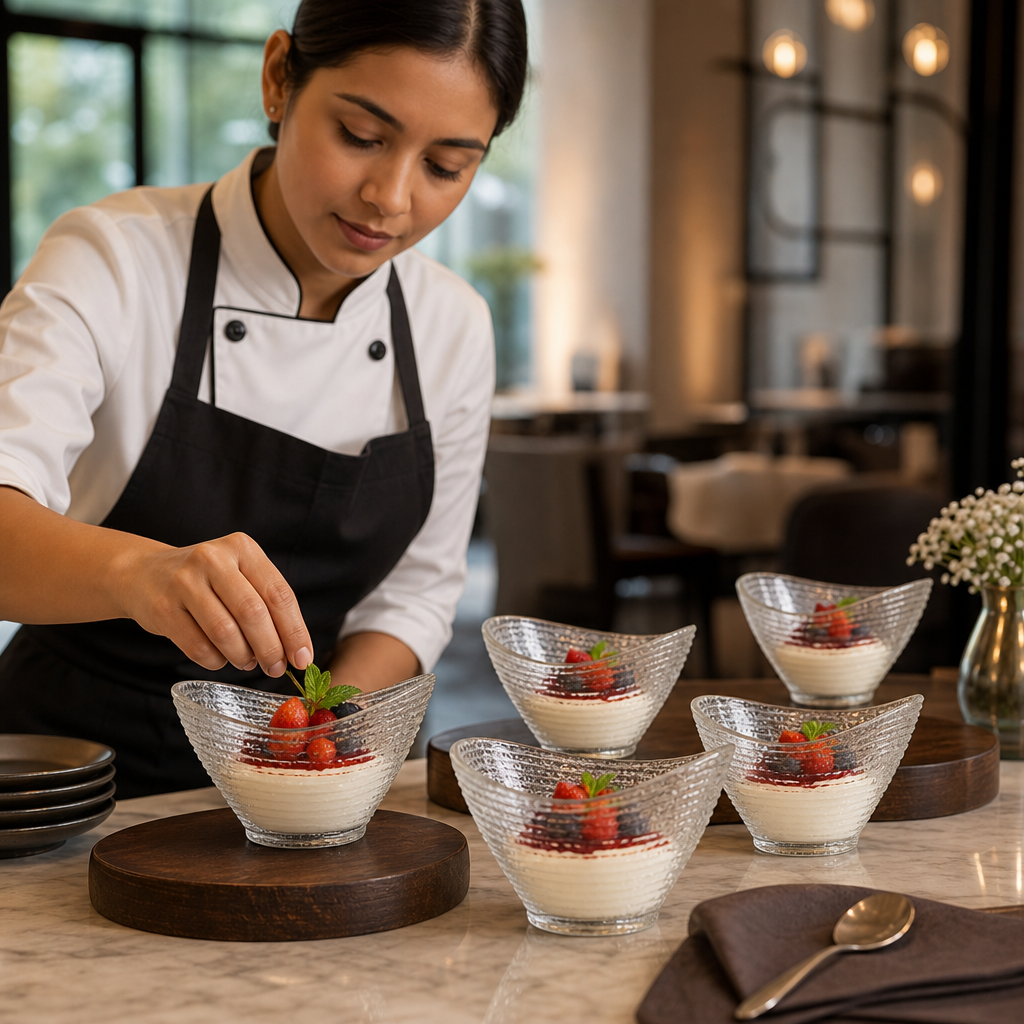 Frosted Glass Bowls 250ml for Serving Desserts (Pack of 24)