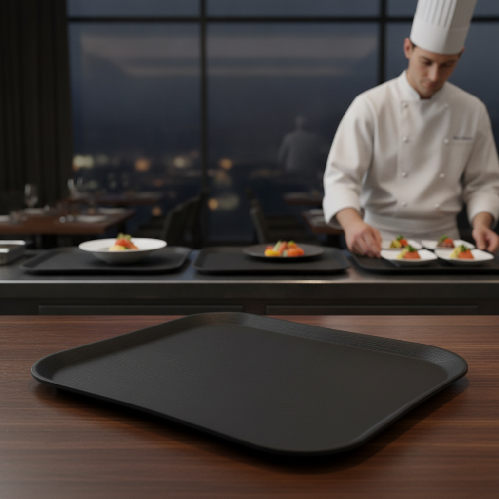 Polyester Rectangular Non-Slip Tray 360x460mm for Commercial Use