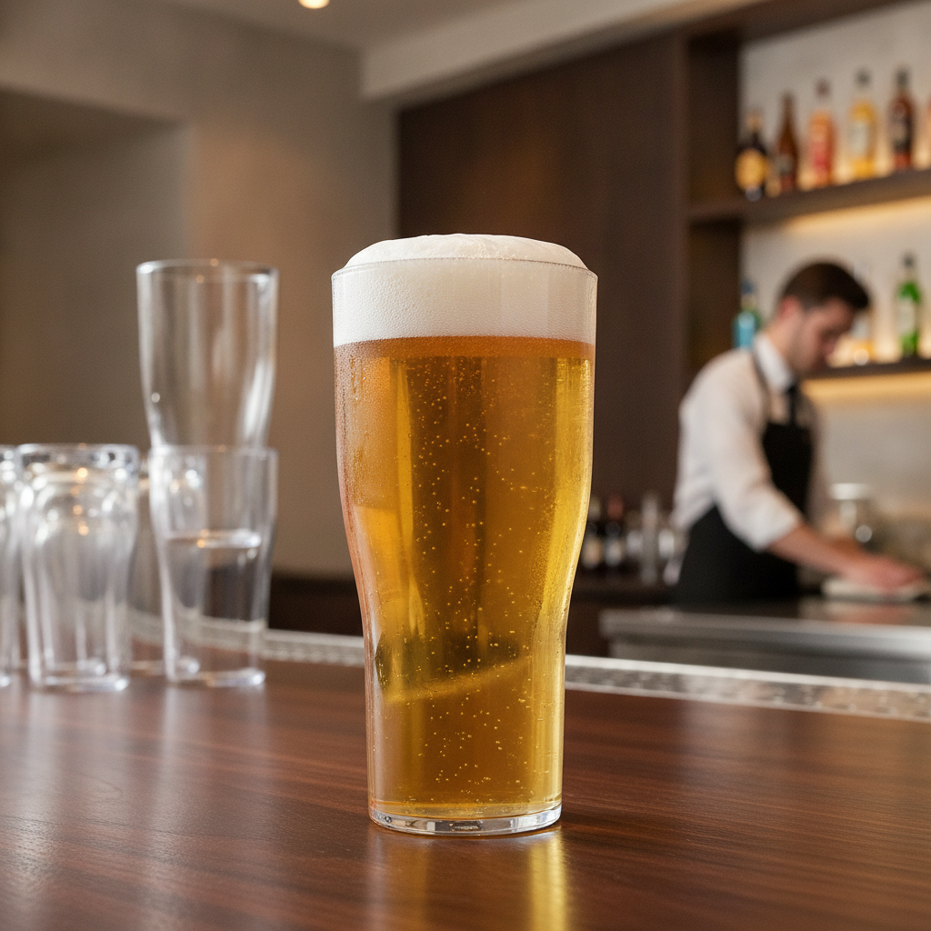 Polycarbonate Nucleated Pint Glass 20oz for Outdoor Use (Pack of 48)