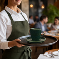 Alumina Saucers 125mm Green Vitrified Ceramic for All Courses (Pack of 12)
