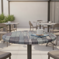 High Density Woodchip Round Table Top Blue for Indoor & Outdoor Use (600mm)
