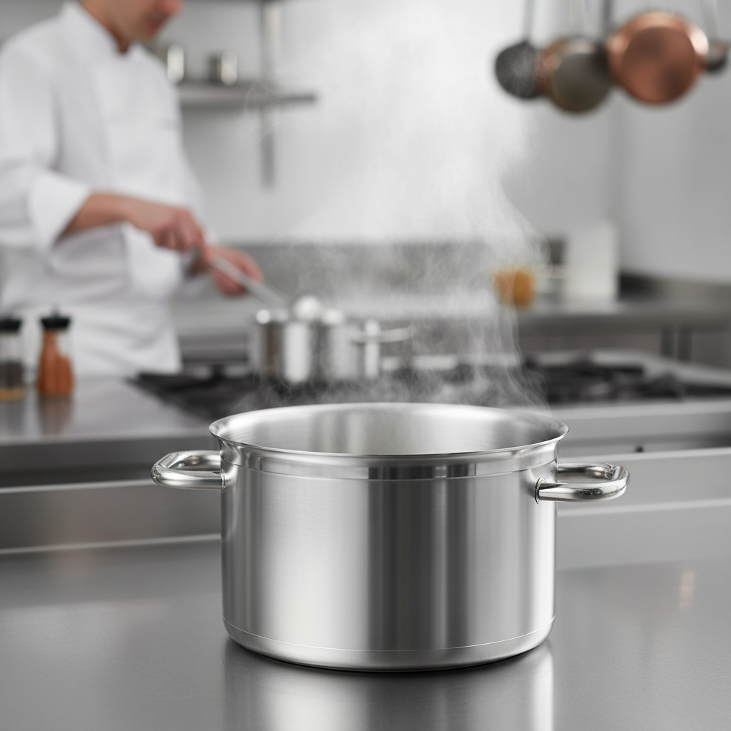 Stainless Steel Boiling Pan 24cm for Professional Kitchens