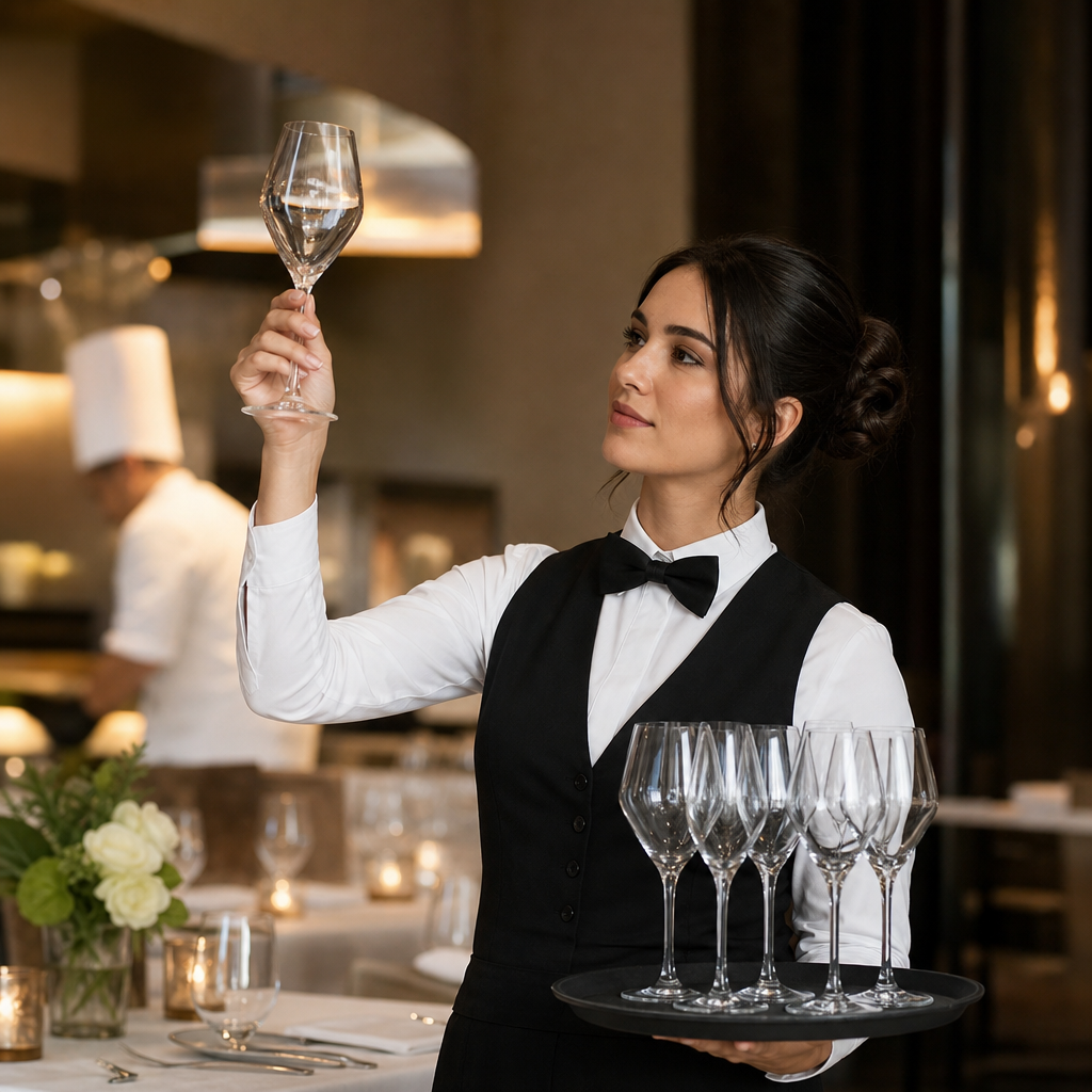 Clear Glass Sparkling Wine Glasses 340ml for Hospitality Service (Pack of 6)