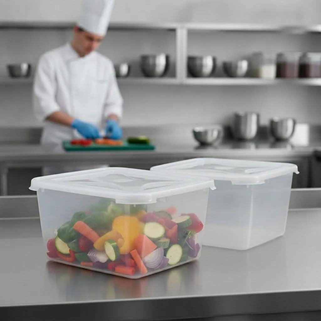 Polypropylene Large Square Food Storage Box 15L for Home & Office