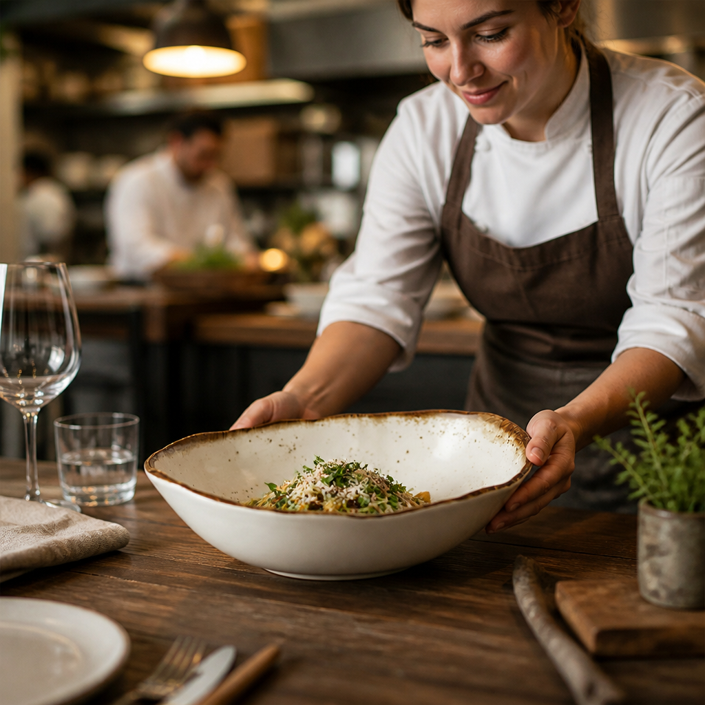 Oval Bowl 285mm Melamine for Rustic Table Settings