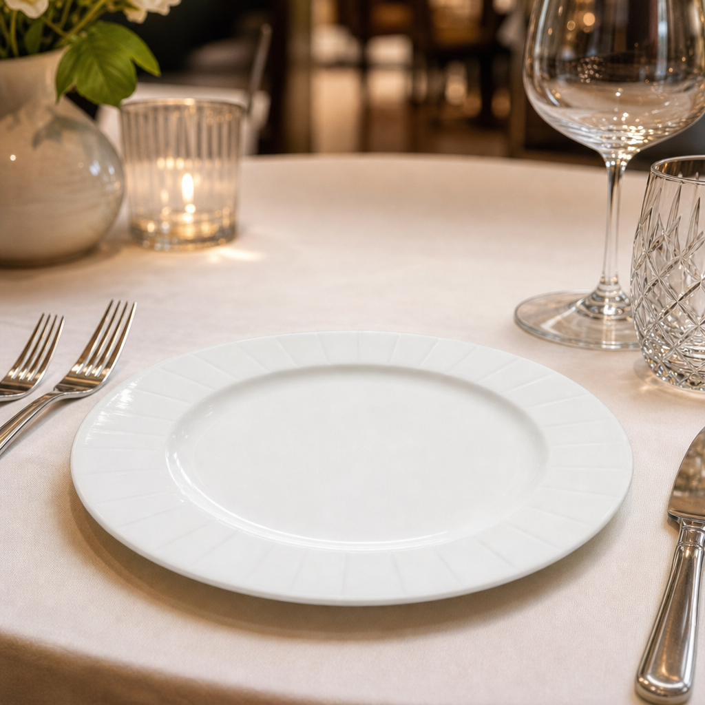 Rim Plates 157.5mm Ceramic for Upscale Dining (Pack of 36)