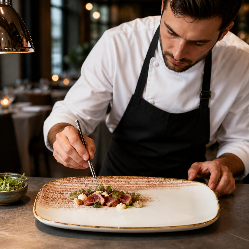 Oblong Plates Finest Vitrified Coral Ceramic for Food Presentation