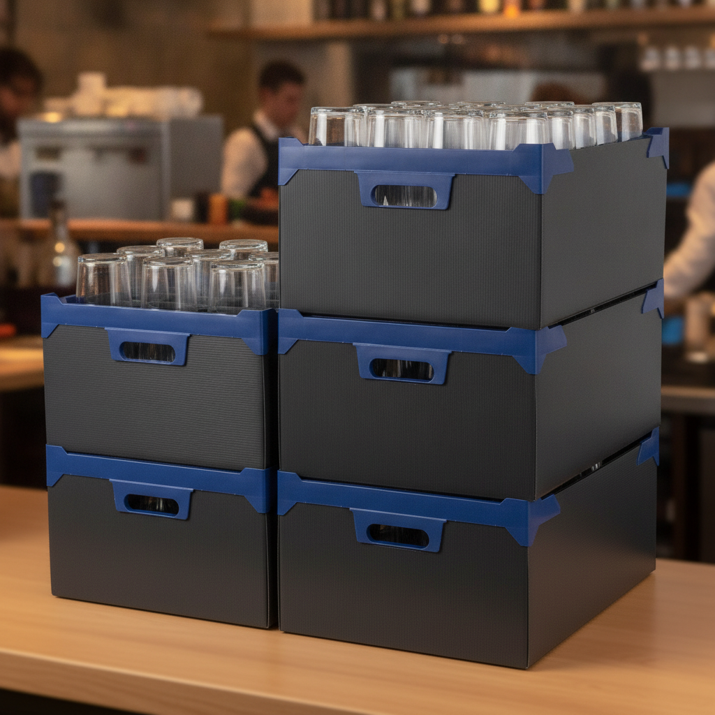 Plastic Pint Glass Carry Box for Safe Transport (Pack of 5)