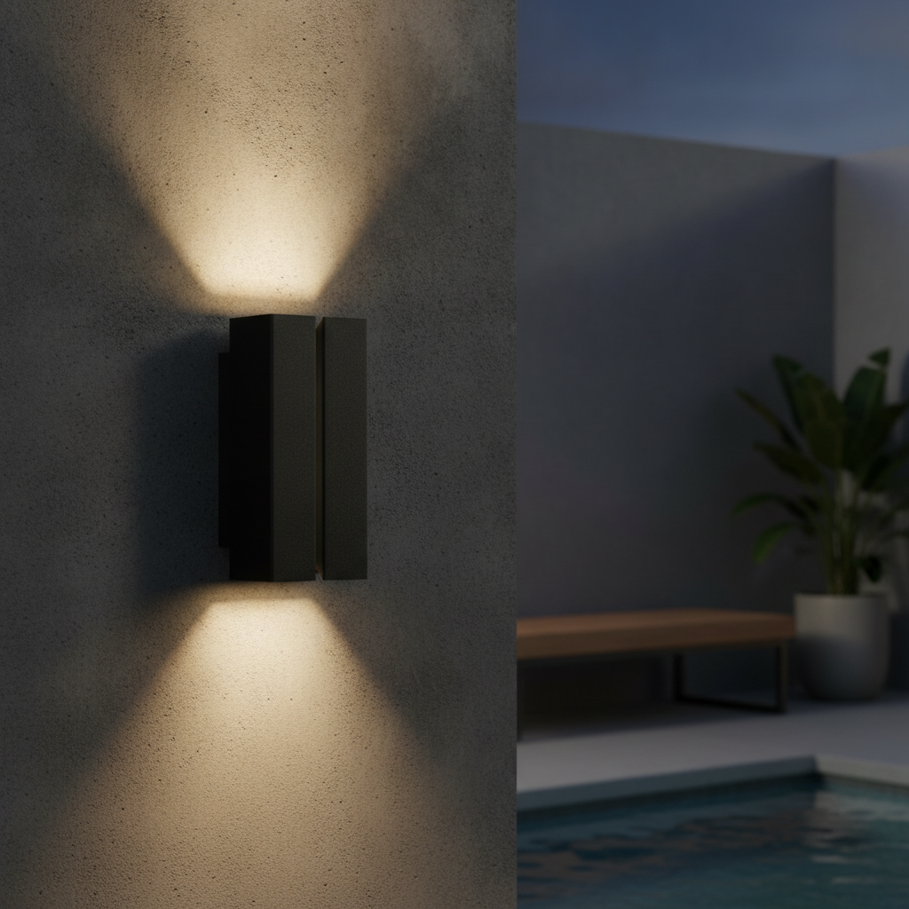 Metal Black Wall Light for Outdoor Spaces