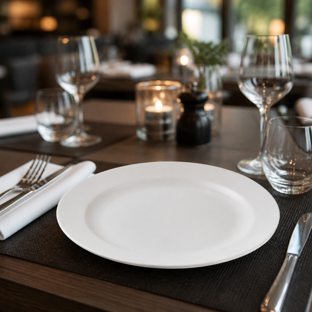 Harmony Plates 252mm White Porcelain for Casual Dining (Pack of 24)