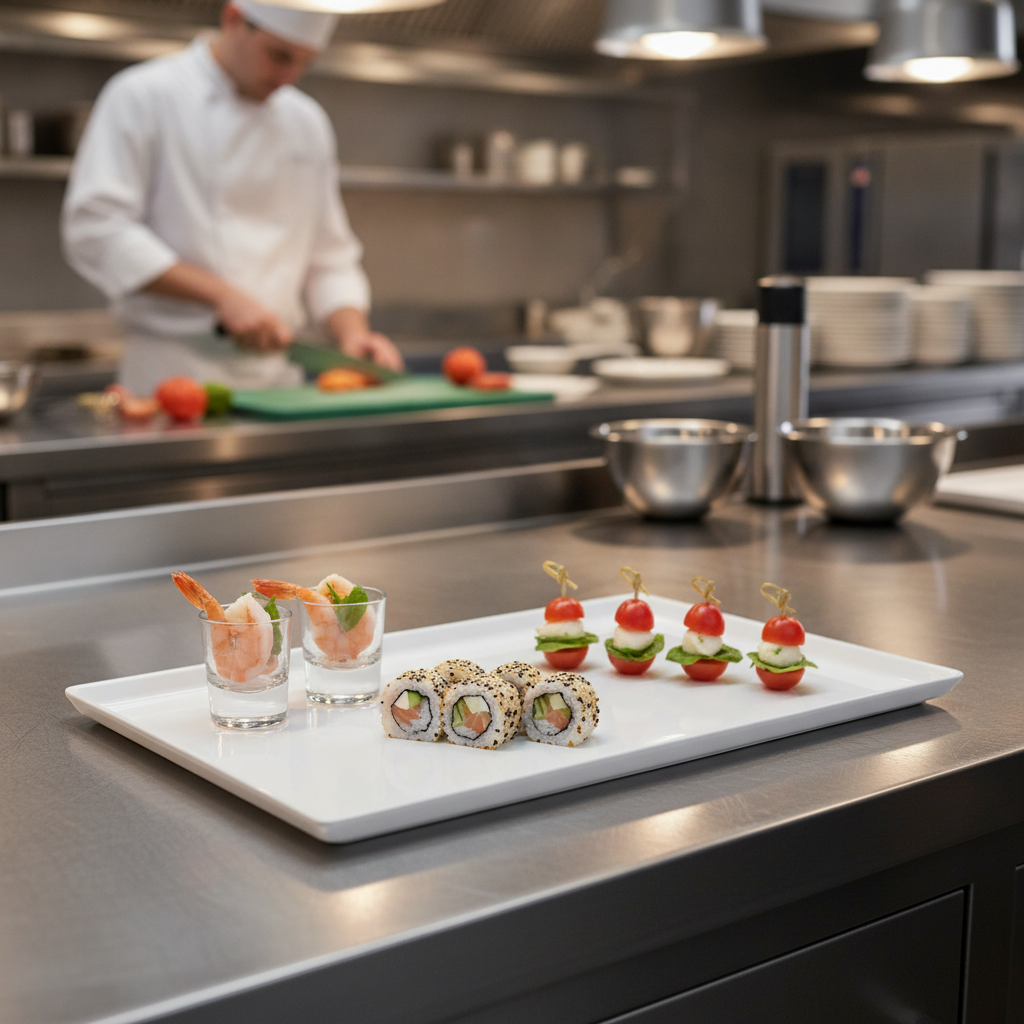 Melamine White GN 1/1 Tray for Buffets & Events