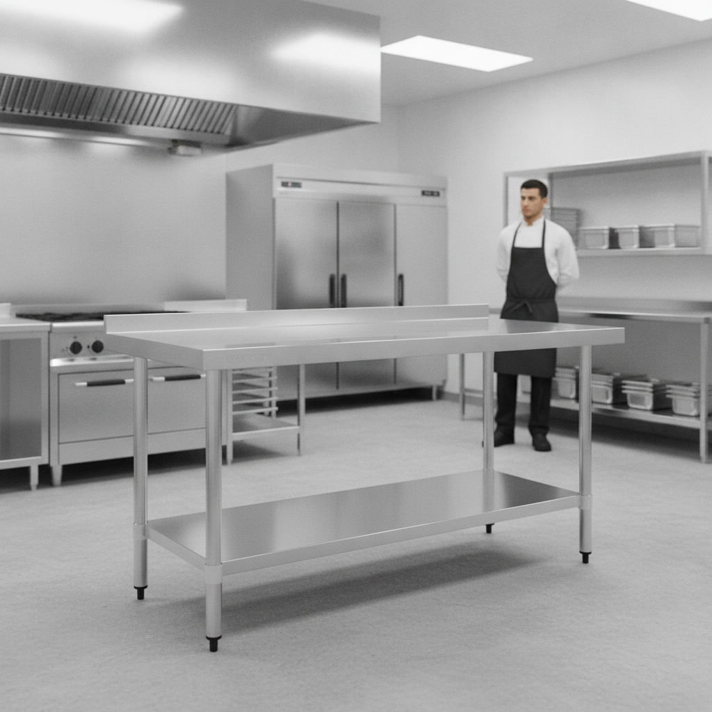 430 Stainless Steel Prep Table 1500mm for Commercial Kitchens