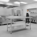 430 Stainless Steel Prep Table 1500mm for Commercial Kitchens