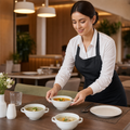 Reinforced Delight Bowls 350ml China for Dining Tables (Pack of 12)